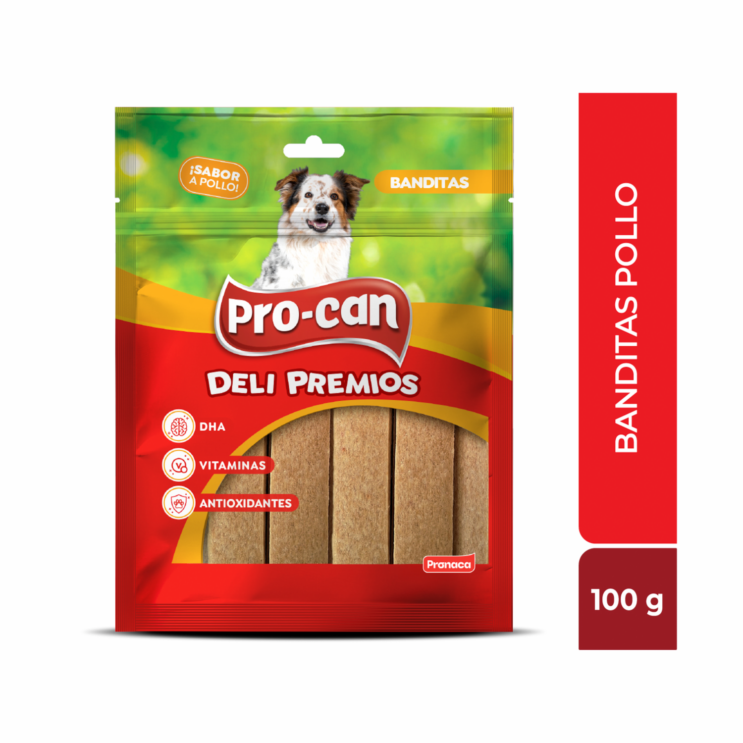 Snack Para Perros Banditas Sabor A Pollo DELI PREMIOS 100 G