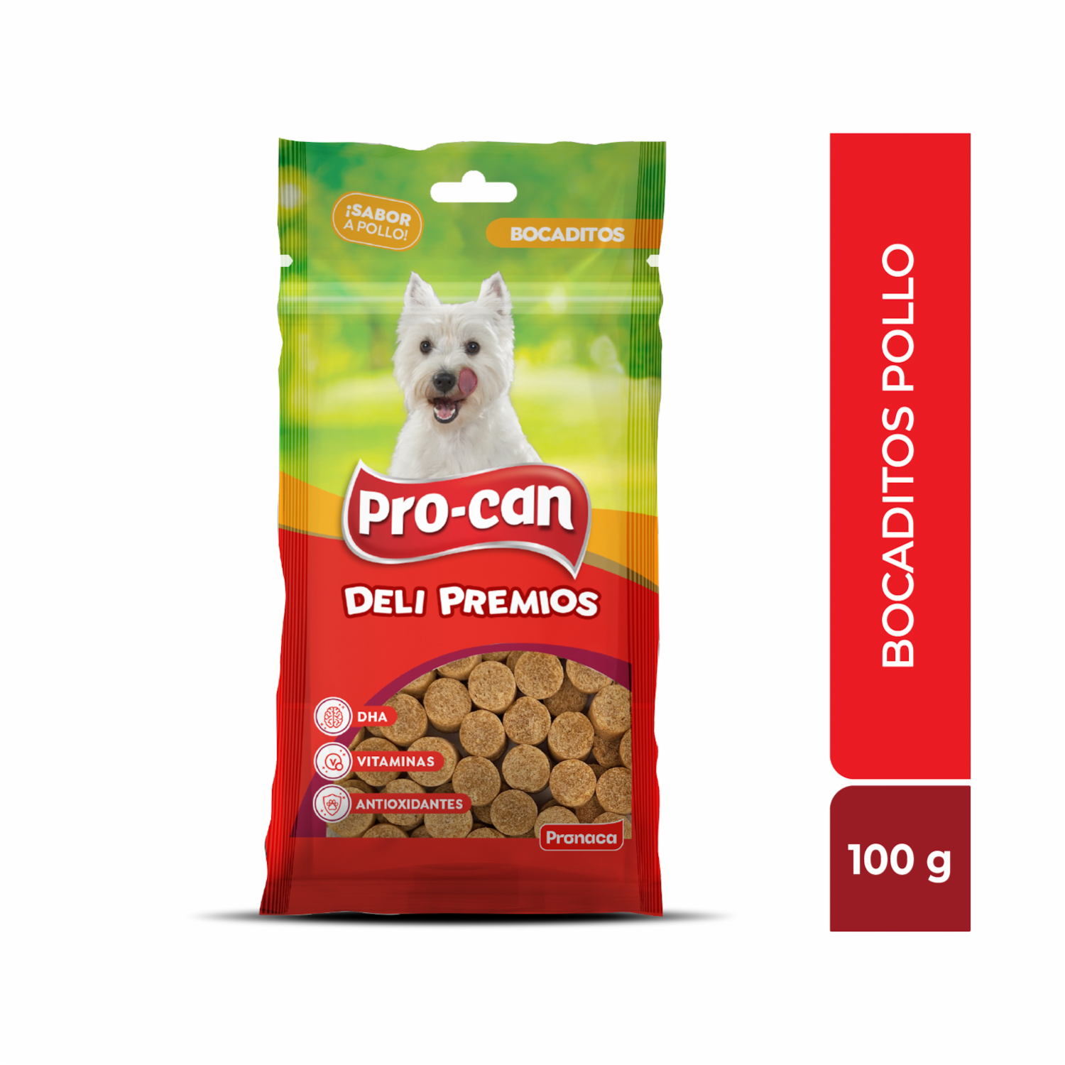 Snack Para Perros Bocaditos Sabor A Pollo DELI PREMIOS 100 G