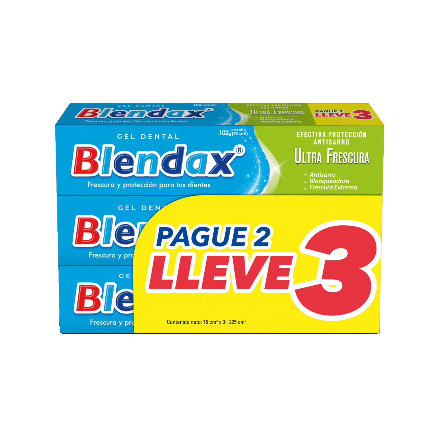 Pasta Dental Ultra Frescura BLENDAX 3 X 75 G