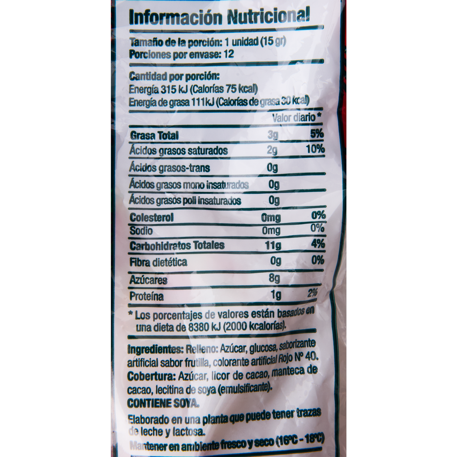 Bombones De Chocolate Rellenos Sabor A Frutilla BIOS 180 G