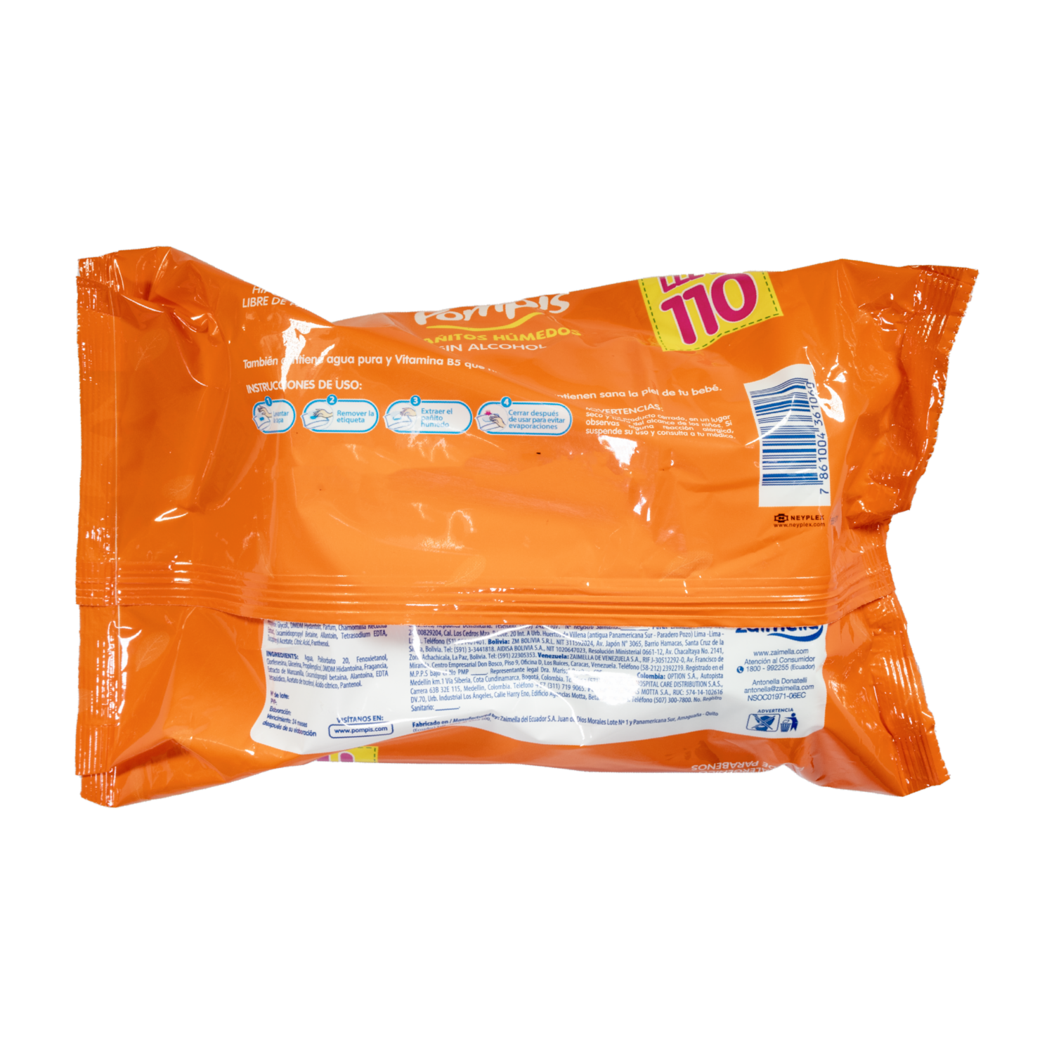 Pañitos Húmedos Flowpack POMPIS X 110 Uds