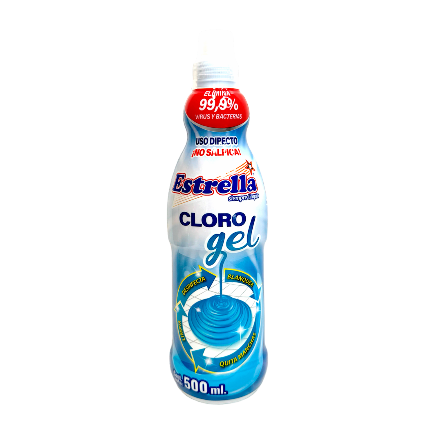 Cloro En Gel Uso Directo No Salpica ESTRELLA 500 Ml