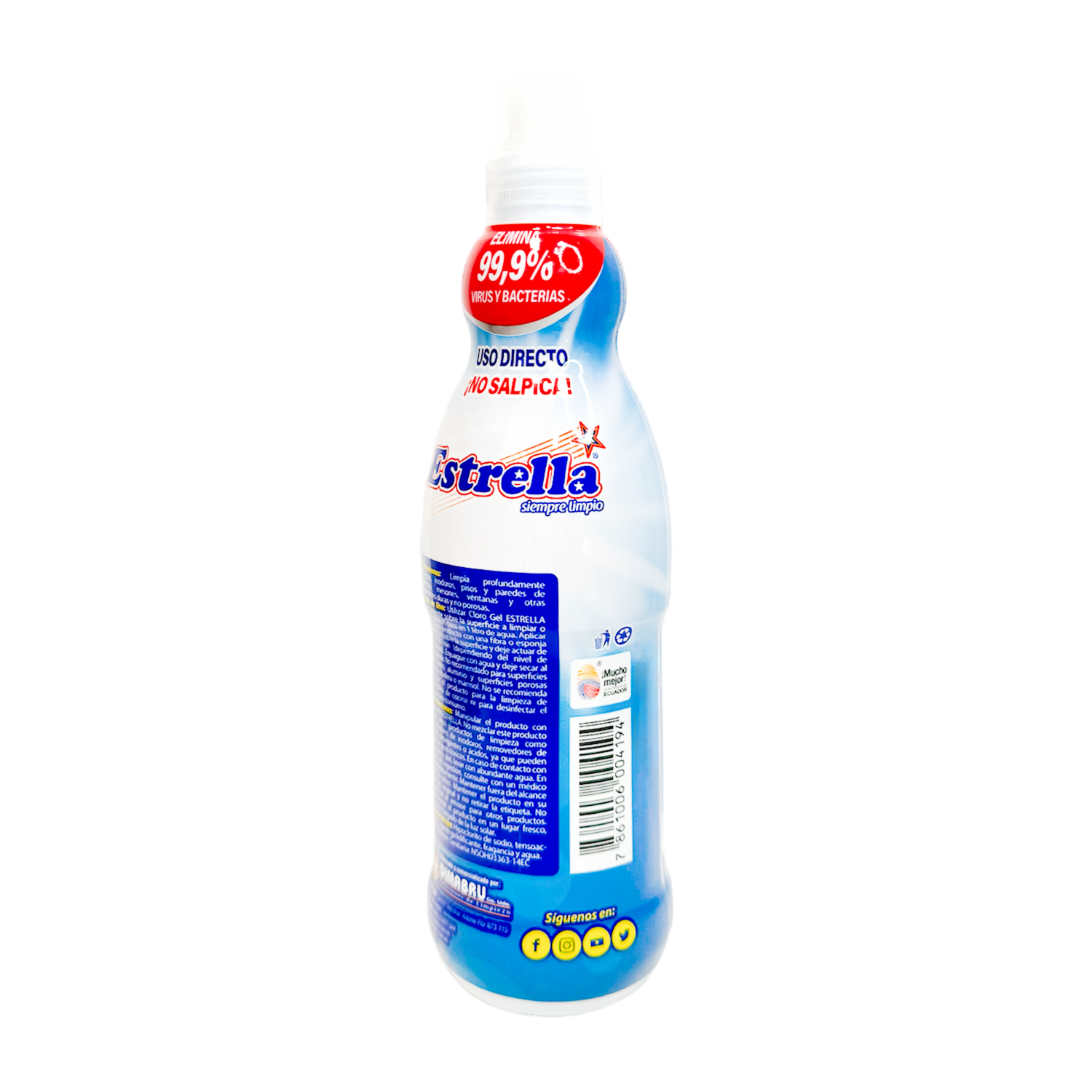 Cloro En Gel Uso Directo No Salpica ESTRELLA 500 Ml