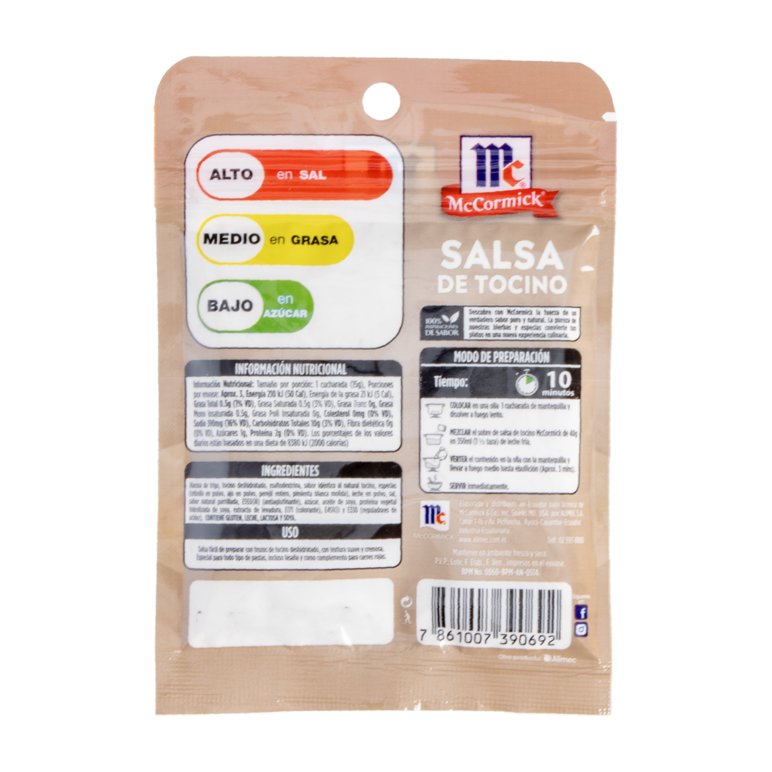 Salsa Gourmet De Tocino MCCORMICK 40 G