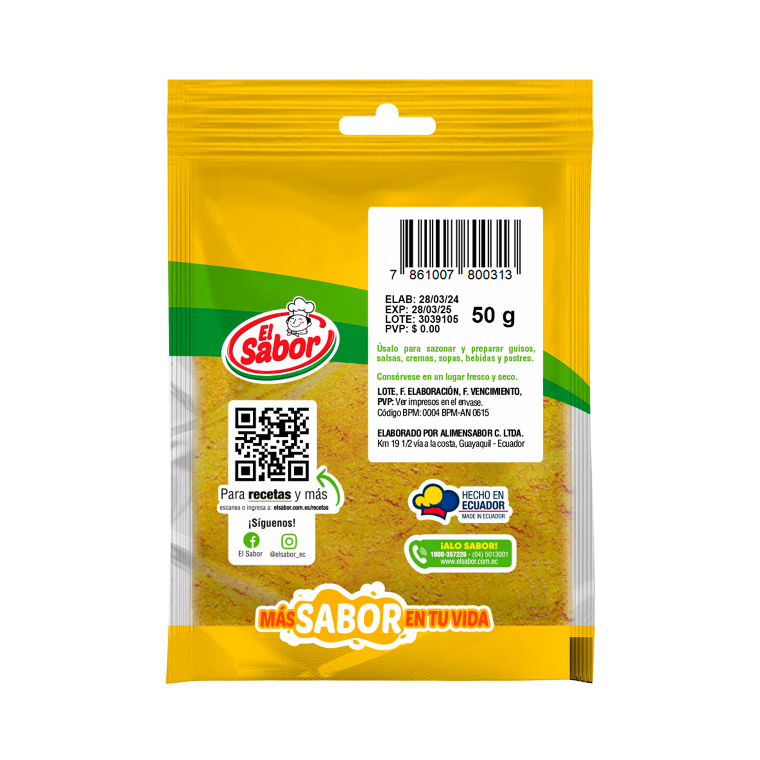 Curry Natural EL SABOR 50 G