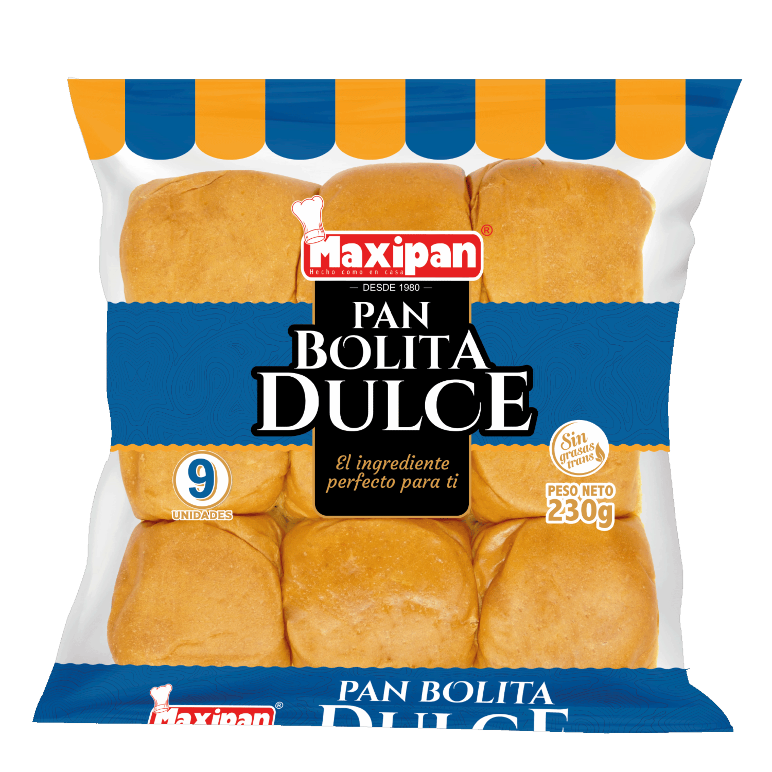 Pan Bolita De Dulce X 9 Uds MAXIPAN 230 G