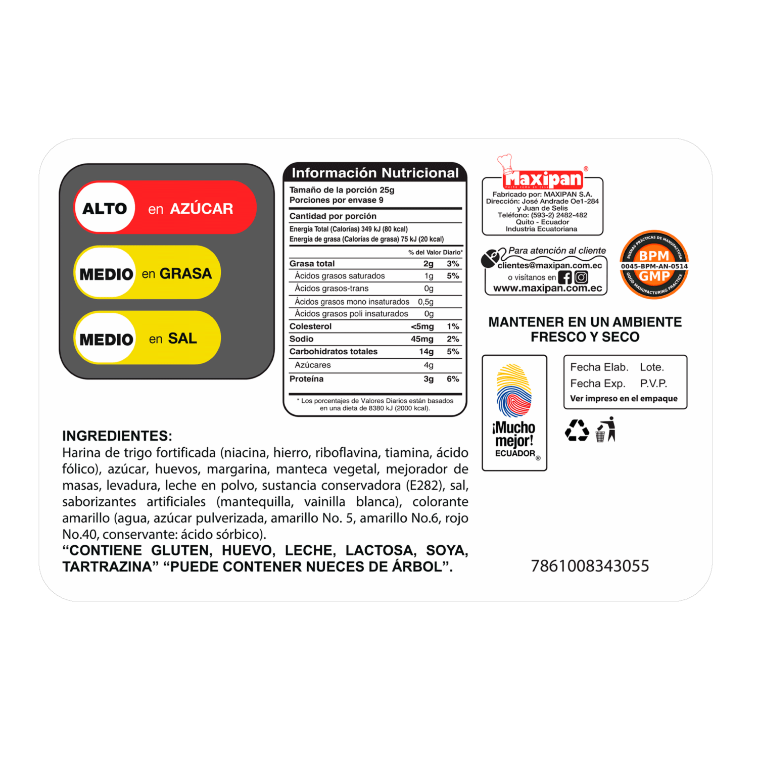 Pan Bolita De Dulce X 9 Uds MAXIPAN 230 G