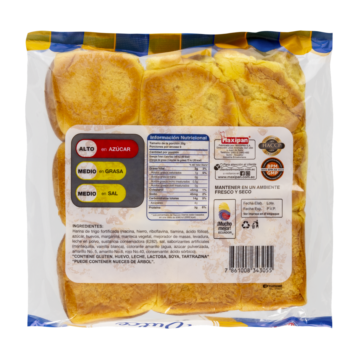 Pan Bolita De Dulce X 9 Uds MAXIPAN 230 G