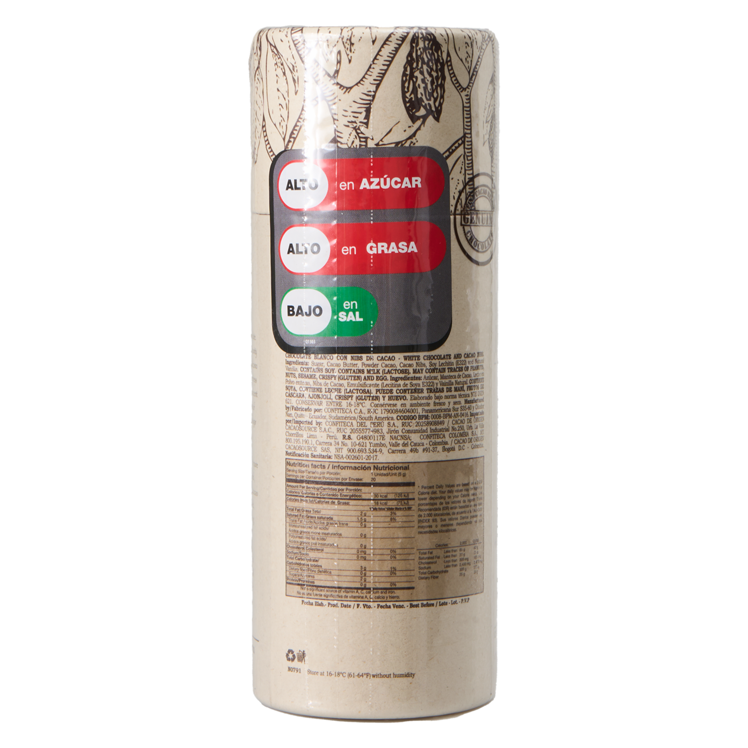 Chocolate Blanco Con Nibs De Cacao REPUBLICA DEL CACAO 100 G