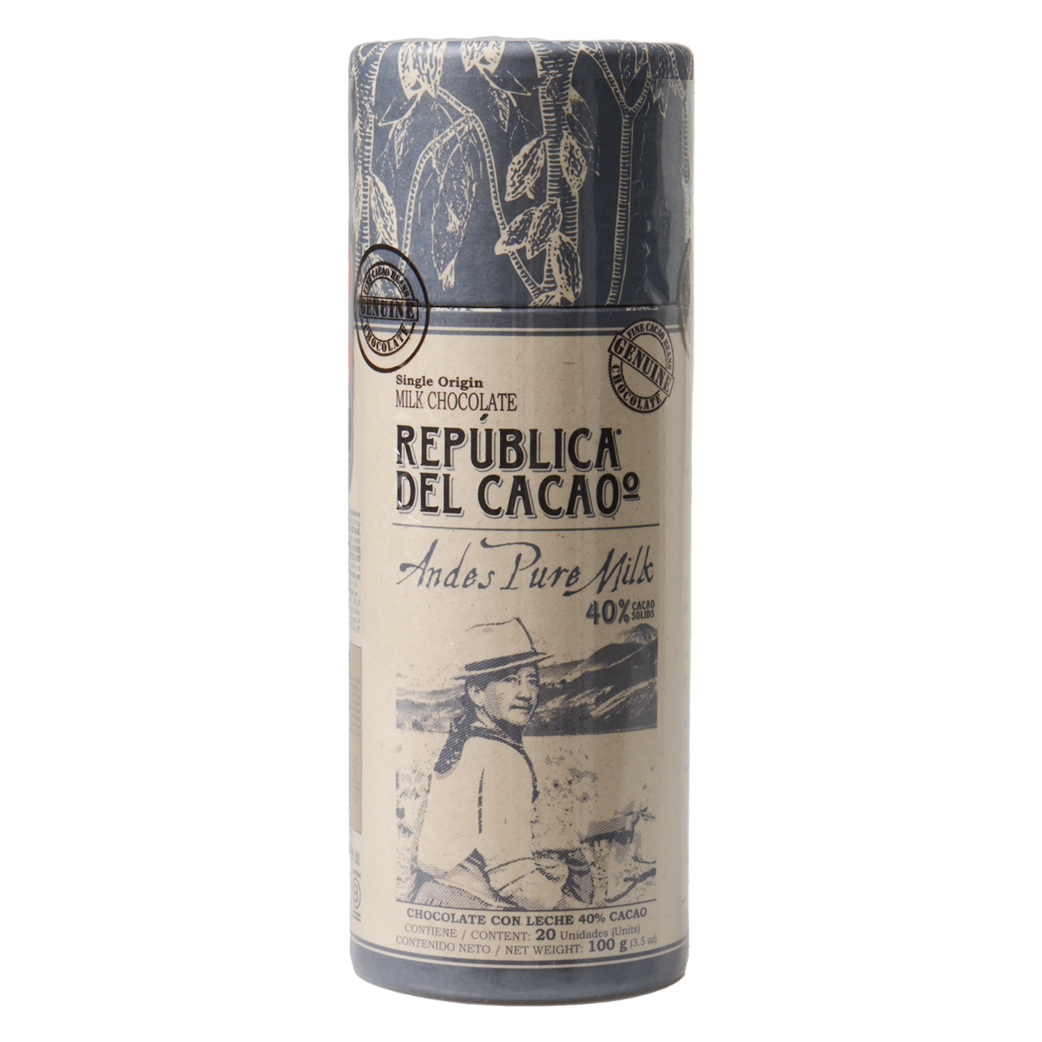Chocolate Con Leche Y Cacao Al 40% REPUBLICA DEL CACAO 100 G