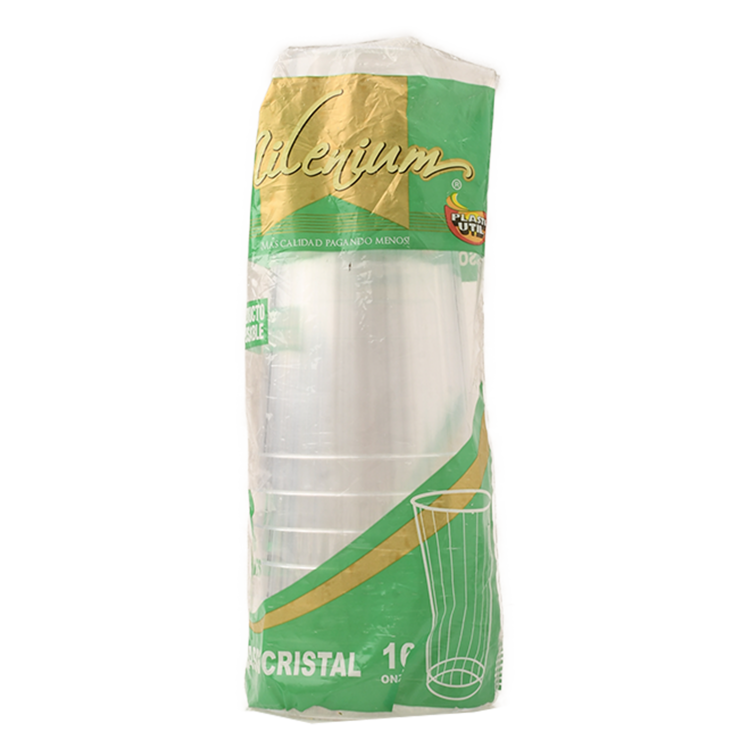 Vaso De Cristal 16 Onzas PLASTIUTIL 8 Unidades