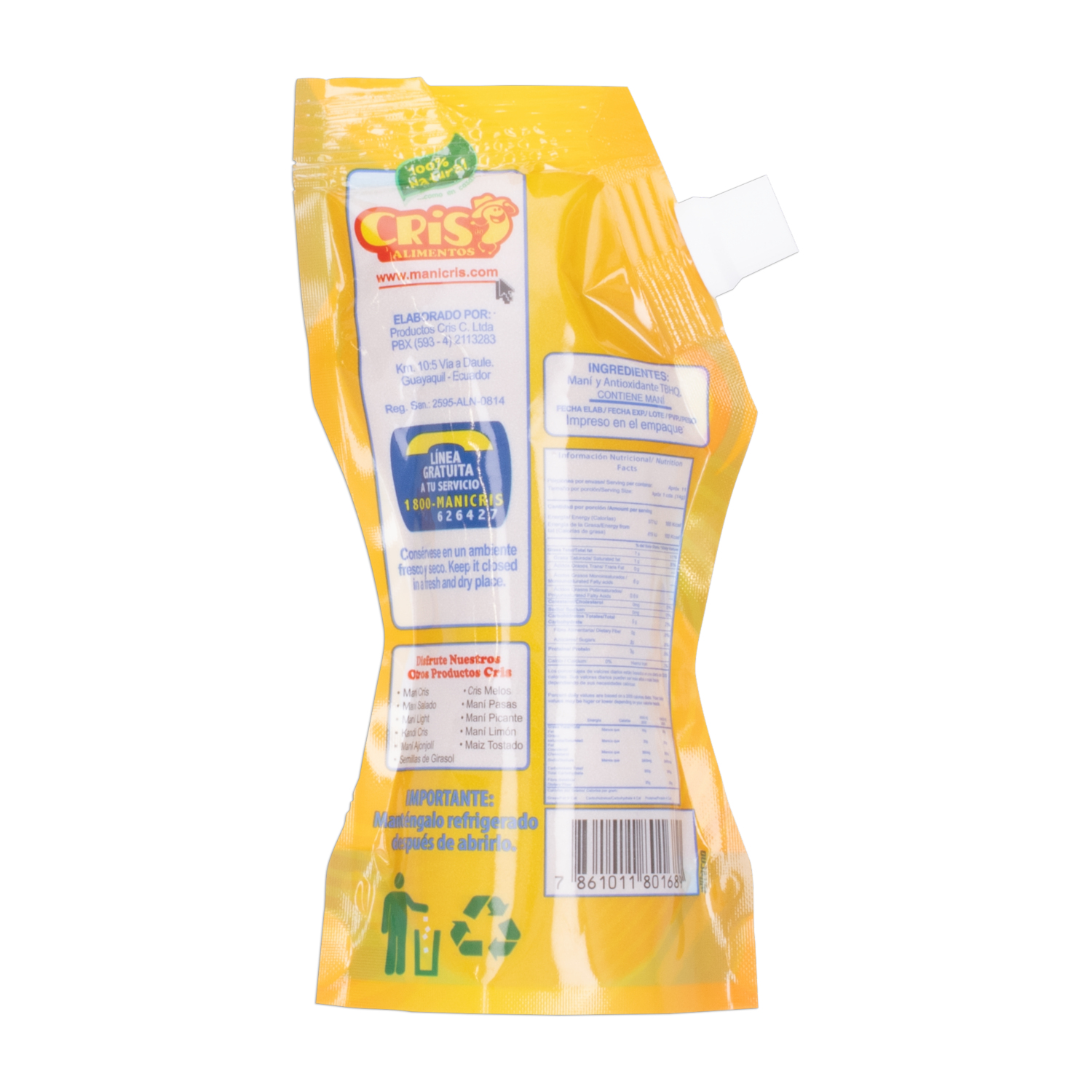 Pasta De Maní MANÍ CRIS 175 G