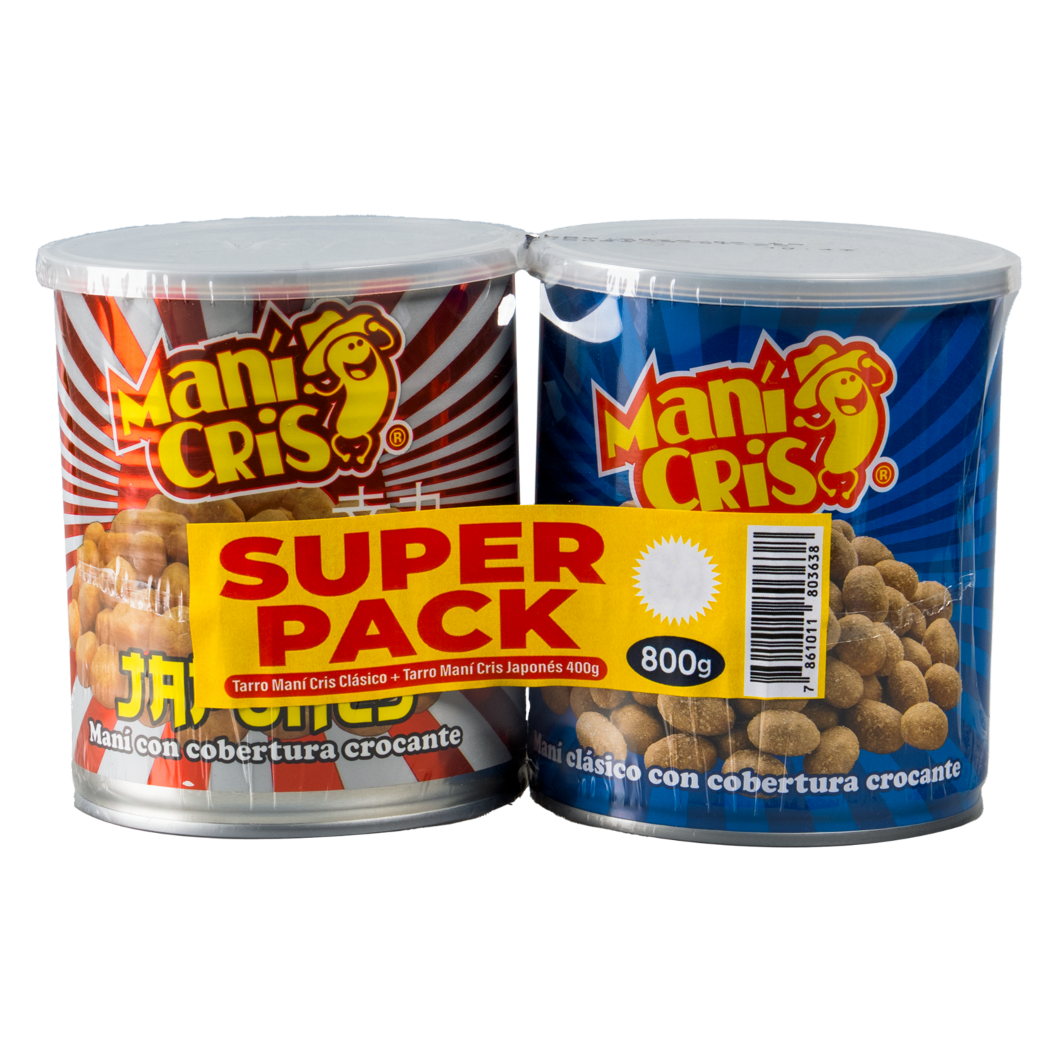 Maní Japones Tarra + Clásico MANÍ CRIS 2 X 400 g