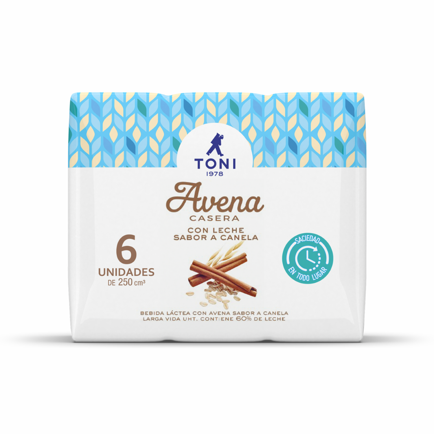 Bebida De Avena Sabor A Canela TONI 6 X 250 Ml