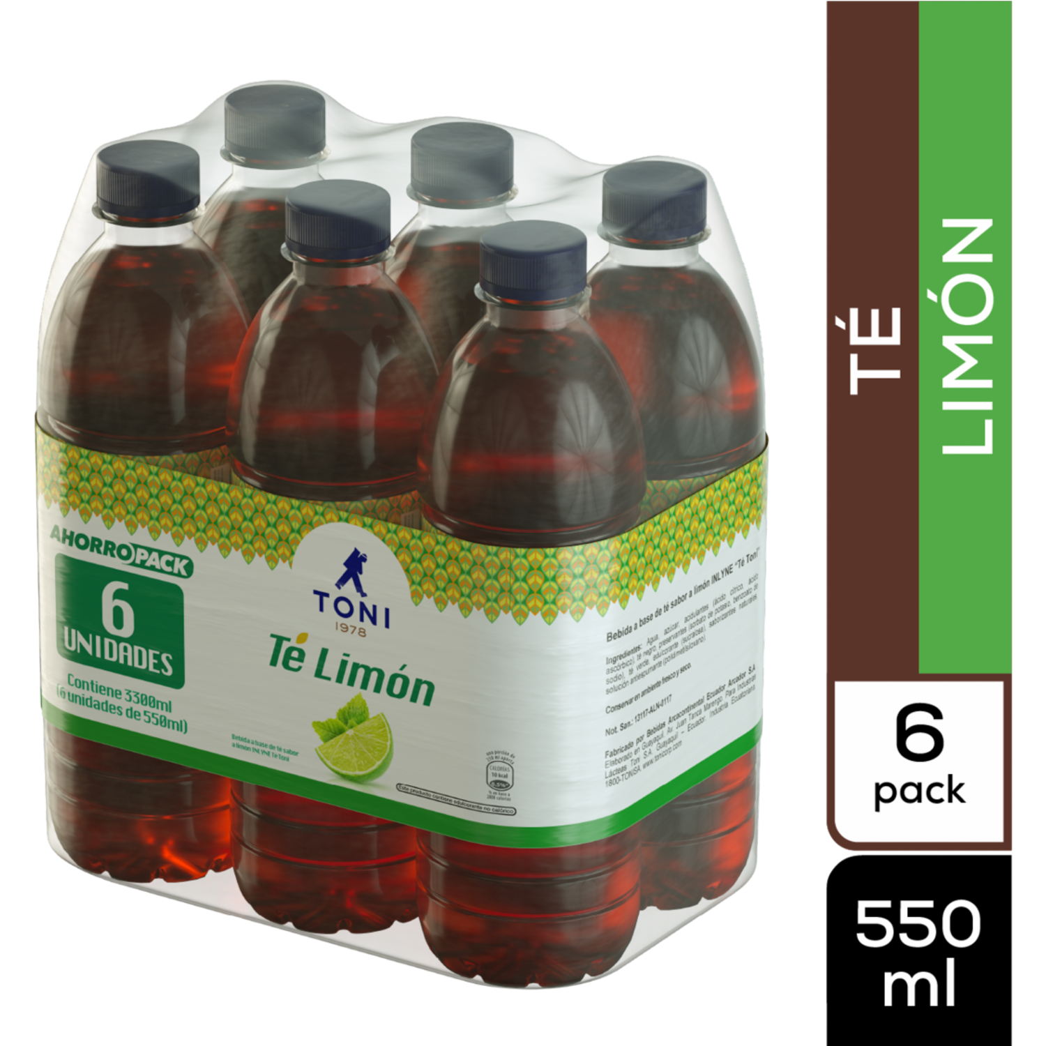 Té Frio Con Limón TONI 6 Uds X 550 Ml