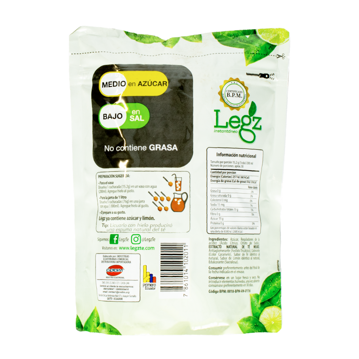 Té Frio De Limón LEGZ 465 G