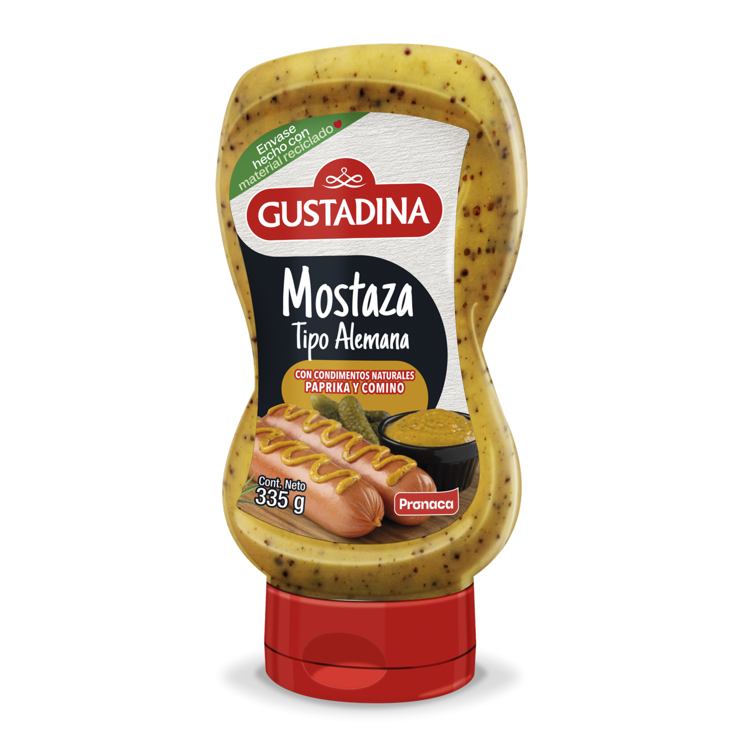 Mostaza Tipo Alemana Con Condimentos Naturales GUSTADINA 335 G