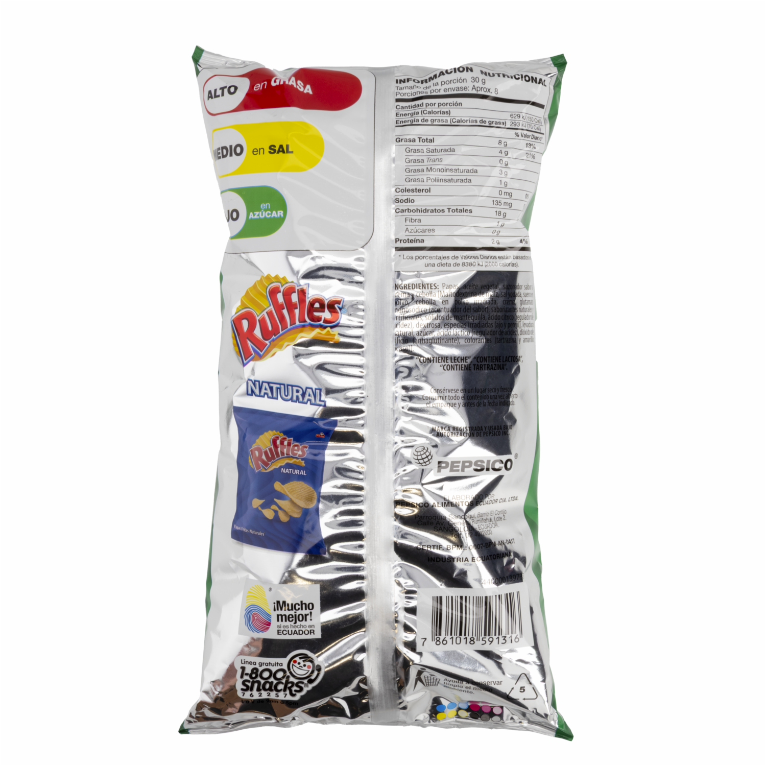 Papas Fritas Sabor A Cebolla RUFFLES 245  G