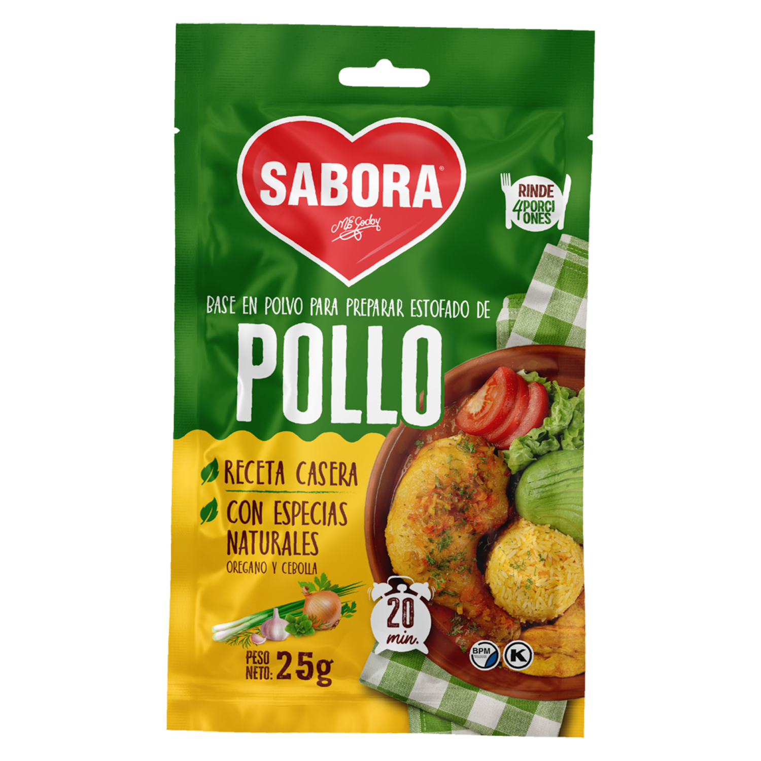 Condimento En Polvo Sabor A Pollo SABORA 25 G
