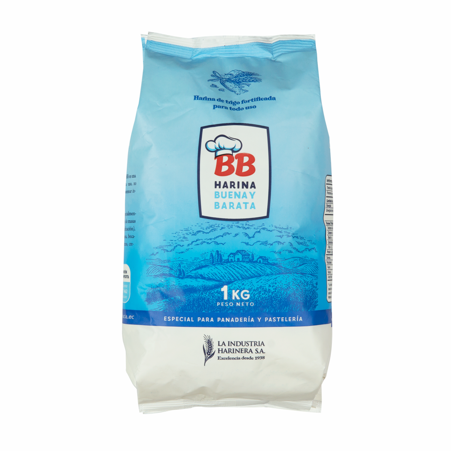 Harina De Trigo Sin Polvo De Hornear BB 1000 G