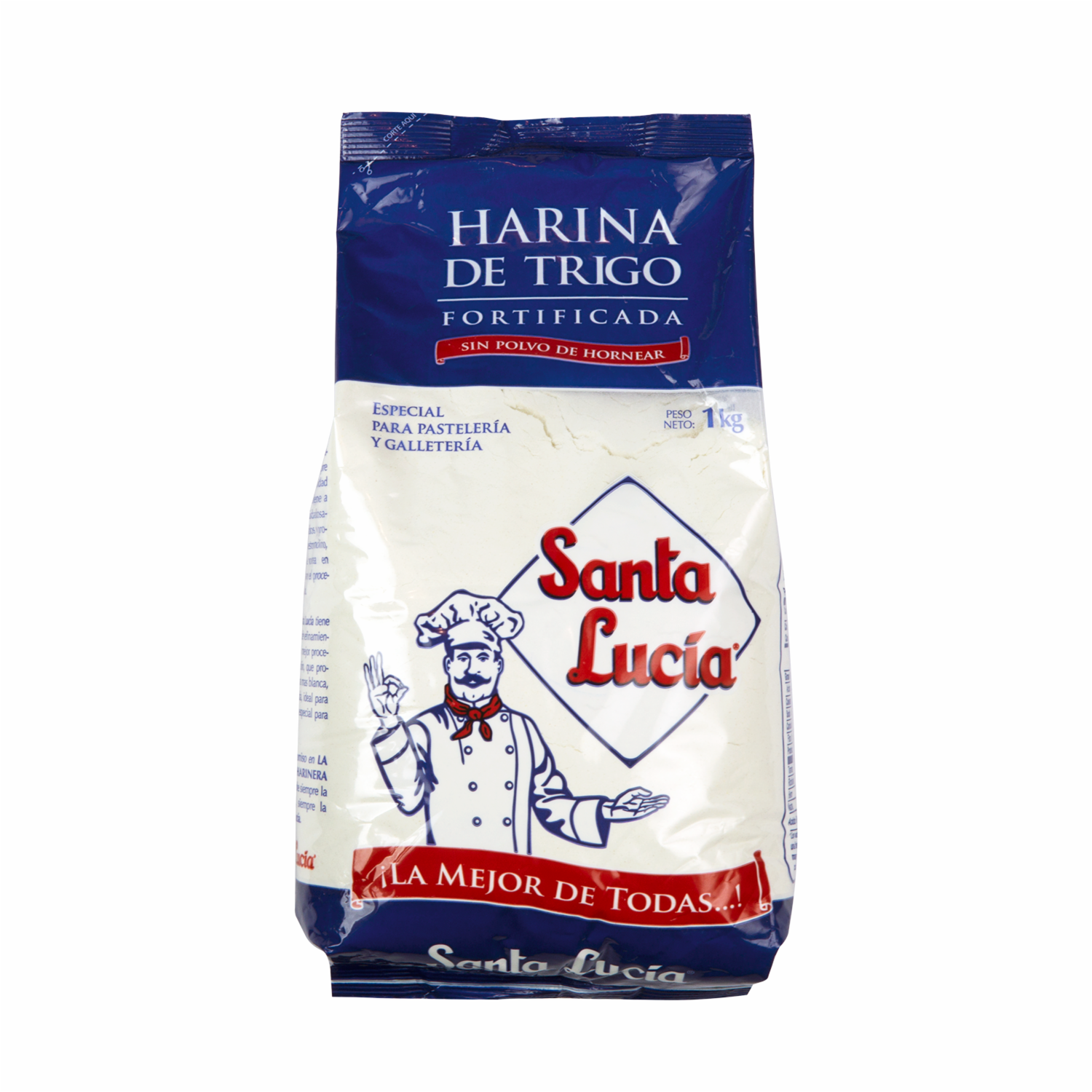 Harina De Trigo Sin Polvo De Hornear SANTA LUCÍA 1000 G
