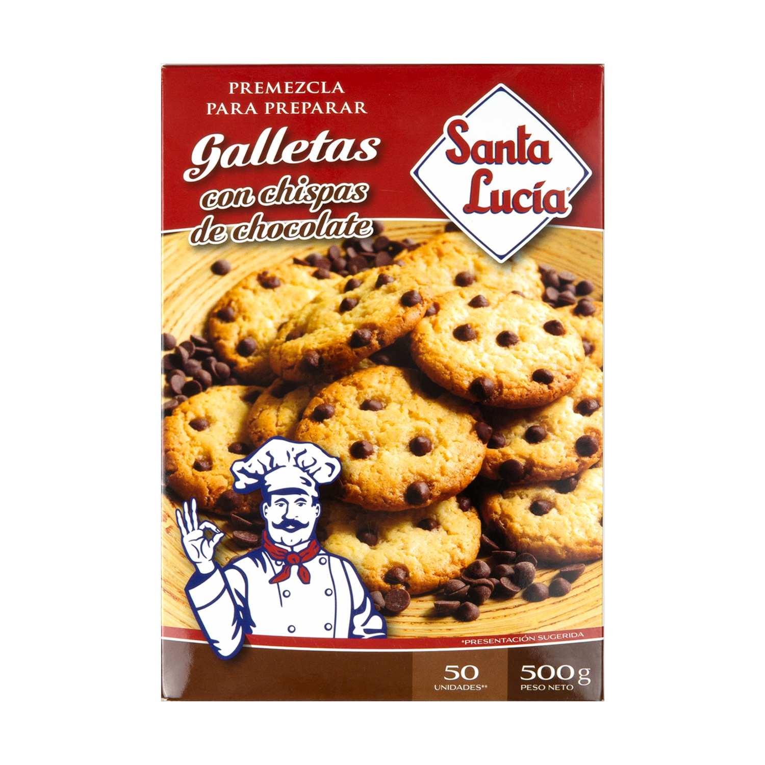 Galletas Con Chispas De Chocolate Premezcla SANTA LUCÍA 500 G