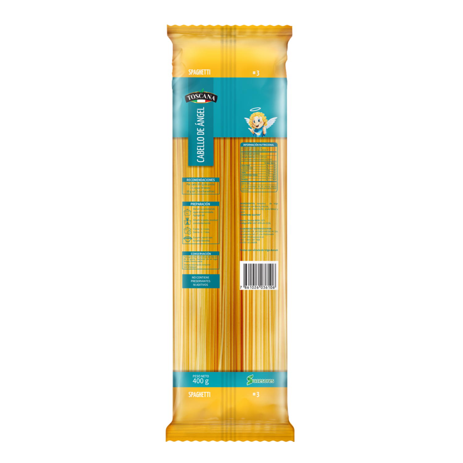 Fideo Cabello De Ángel TOSCANA 400 G
