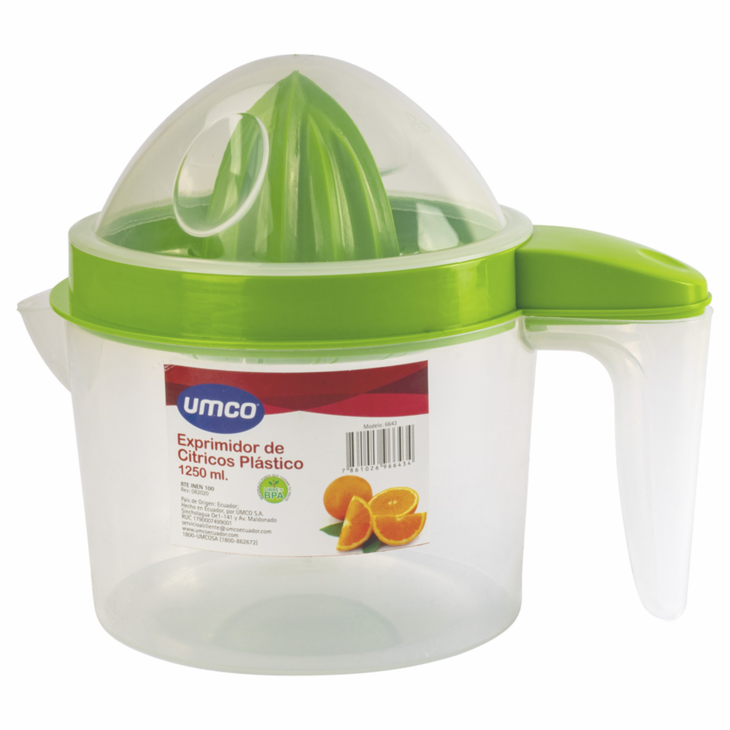 Exprimidor De Cítricos Plástico UMCO 1250 Ml