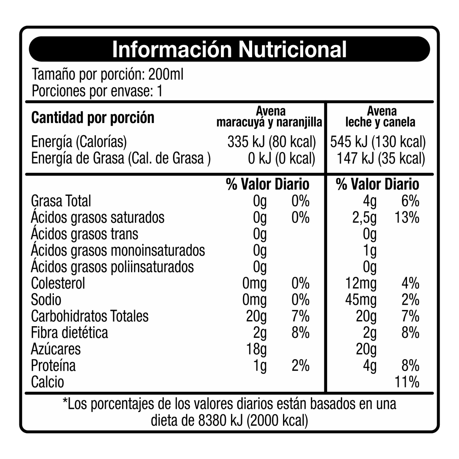 Bebida De Avena Surtido VITA 6 X 200 ml