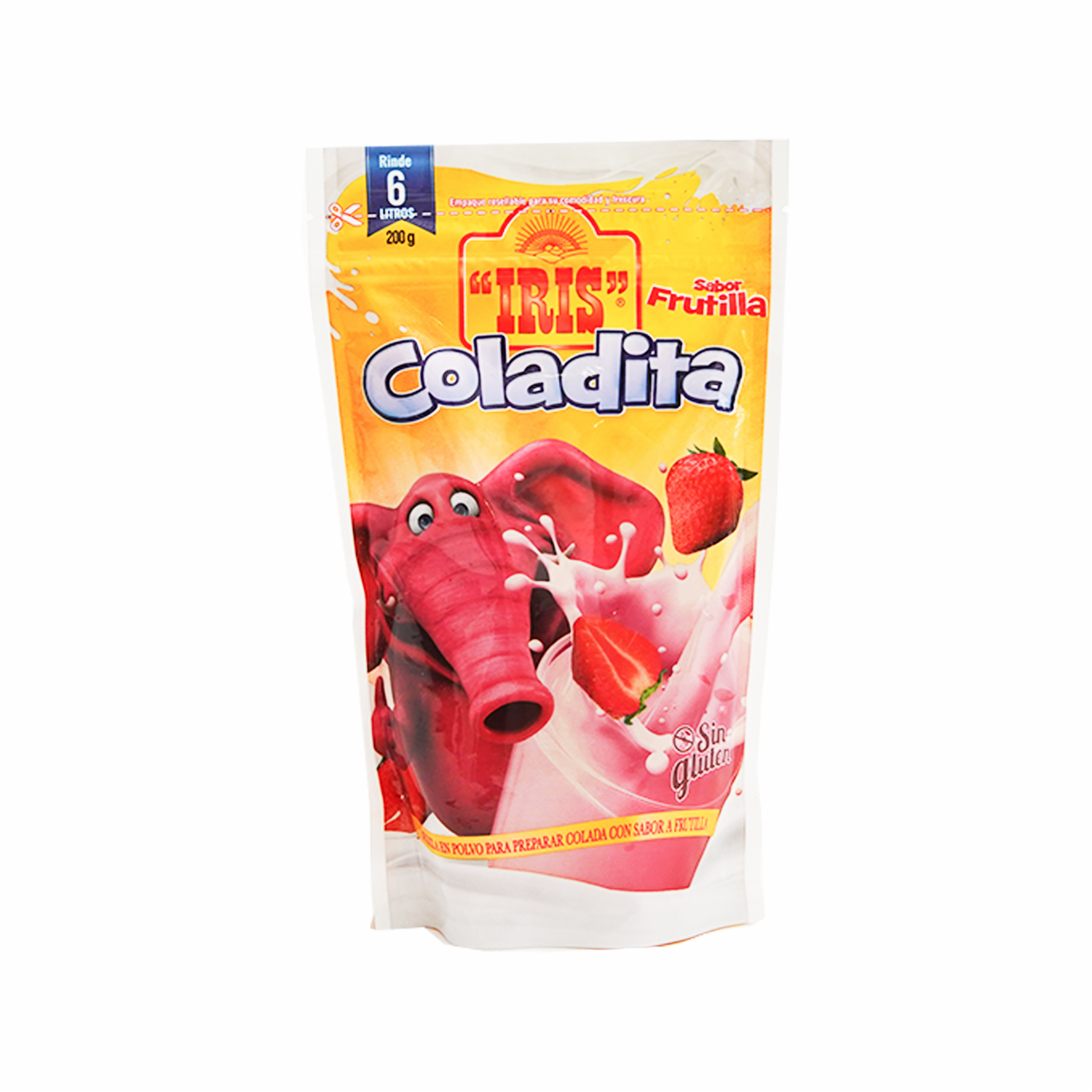 Coladita Sin Gluten Sabor A Frutilla IRIS Funda