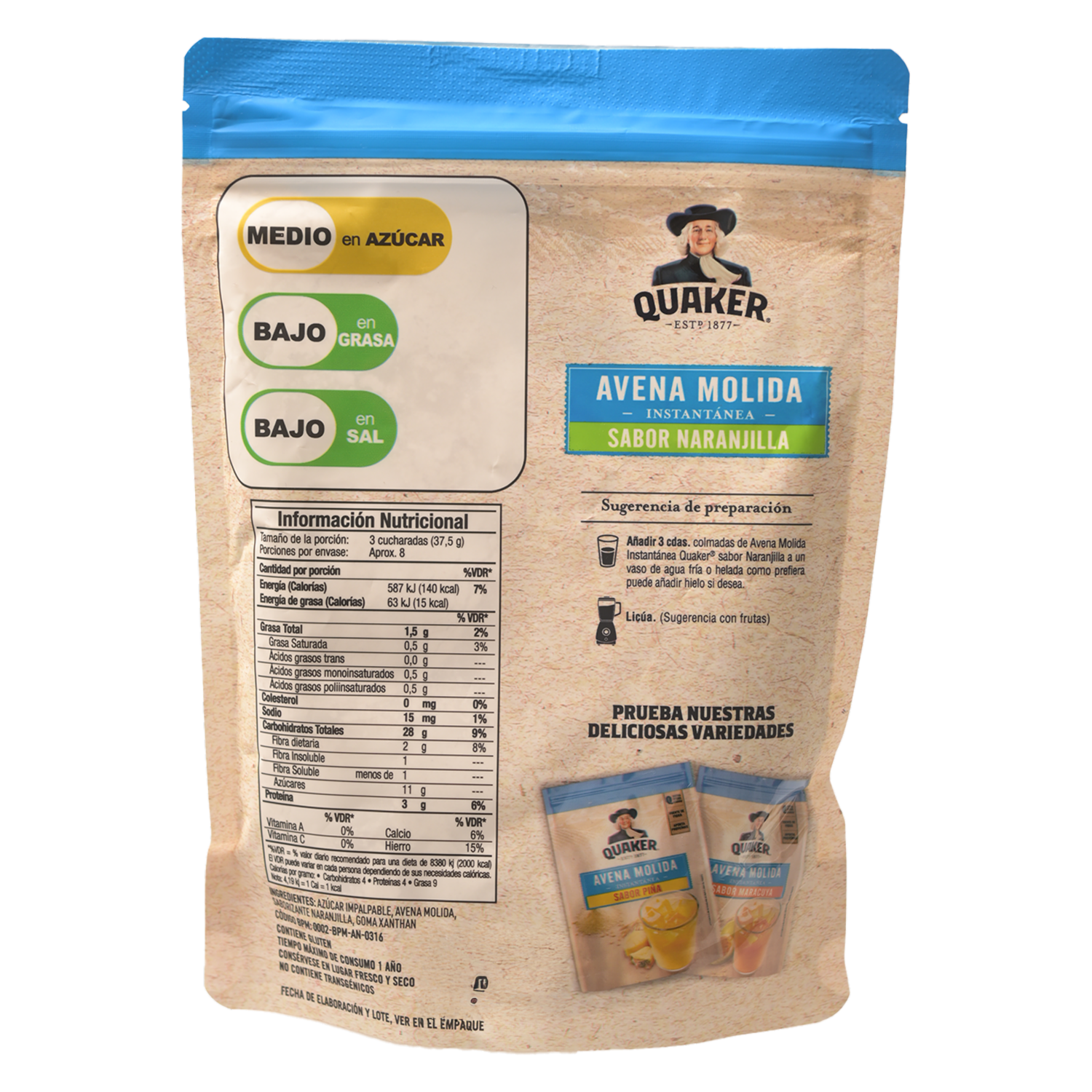 Avena Molida Naranjilla QUAKER Funda