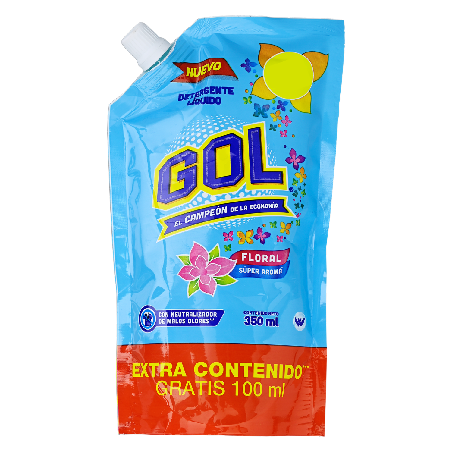 Detergente Liquido Fragancia Floral Con Neutralizador De Olores GOL 350 Ml
