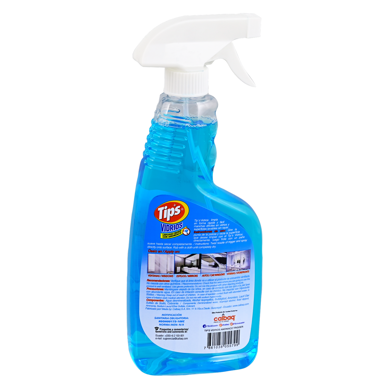 Limpia Vidrios Con Amoníaco TIPS 500 Ml