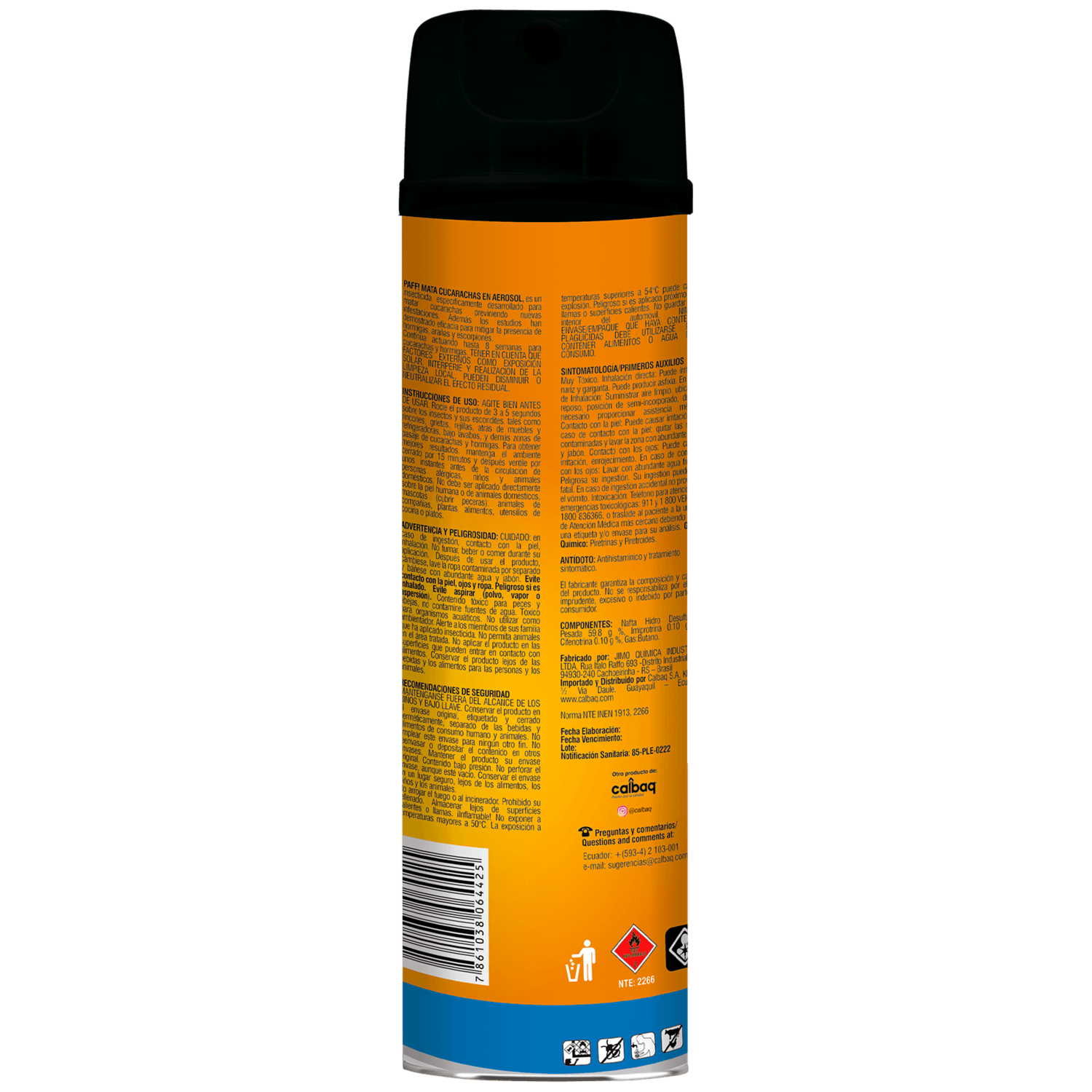 Insecticida Paraliza y Mata Cucarachas PAFF 360 Ml