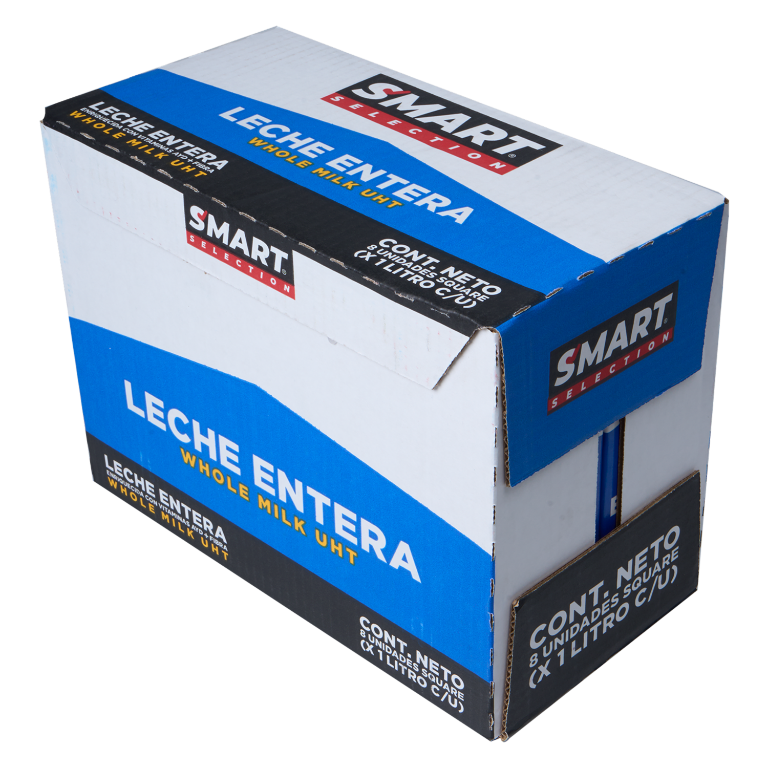 Leche Entera Con Vitaminas Y Fibra SMART SELECTION 8 L