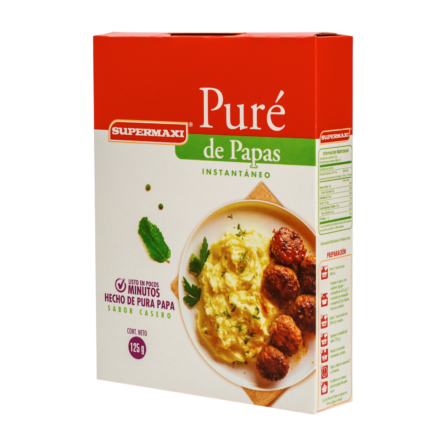 Puré De Papa Instantáneo SUPERMAXI 125 G
