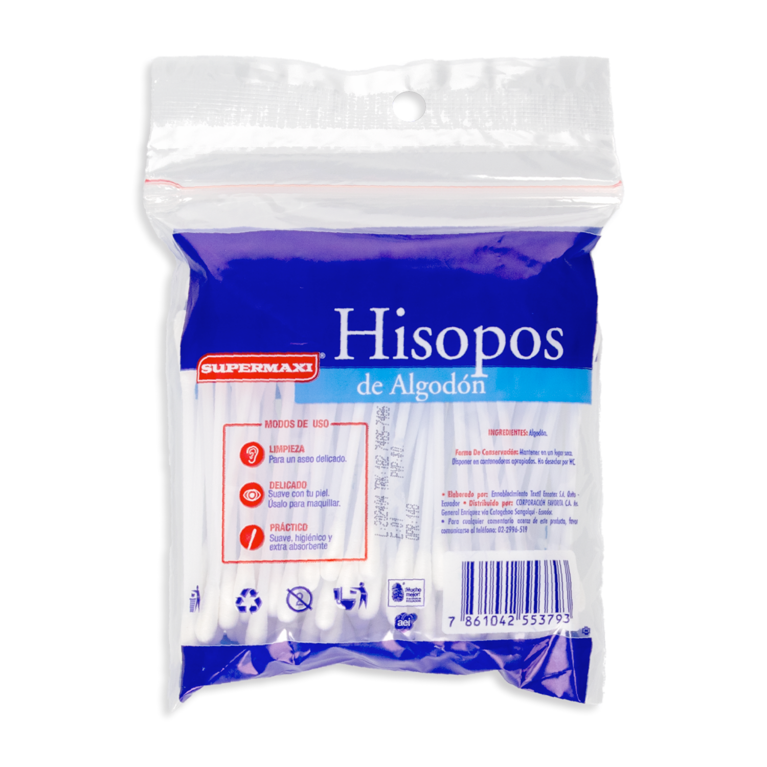 Hisopos Funda SUPERMAXI X 100 Uds