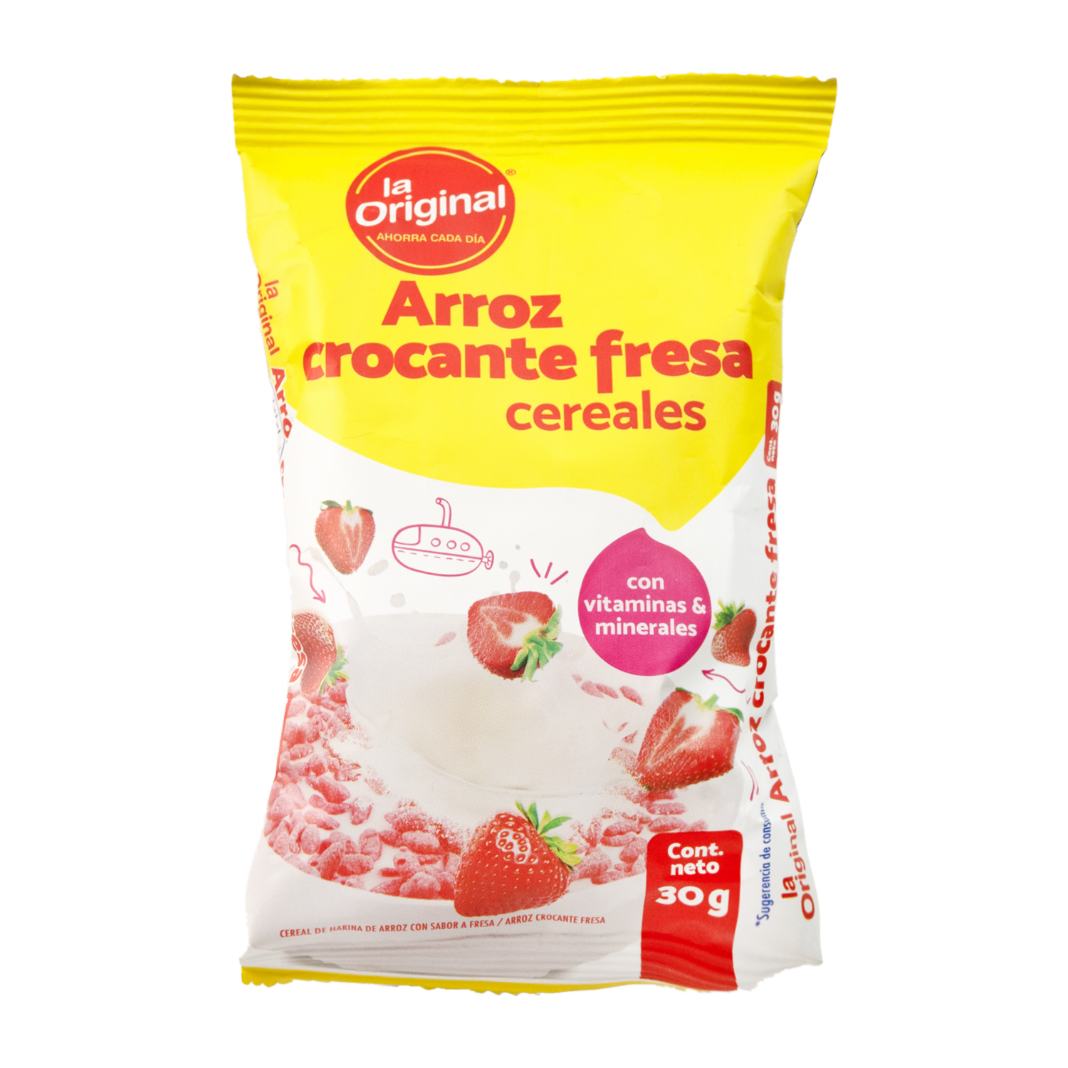 Cereal Arroz Fresa Crocante LA ORIGINAL 30 G
