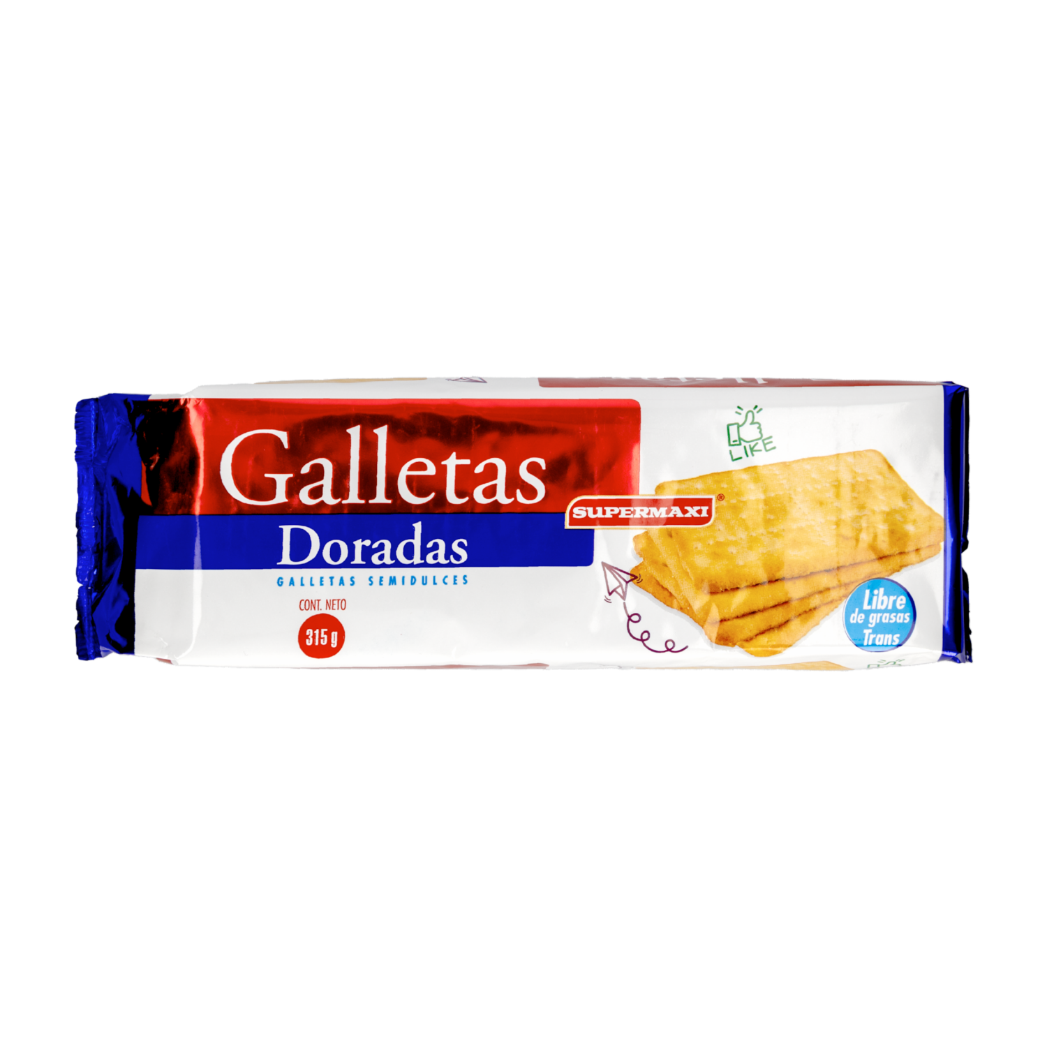 Galletas Dulces Libre De Grasas Trans SUPERMAXI 315 G