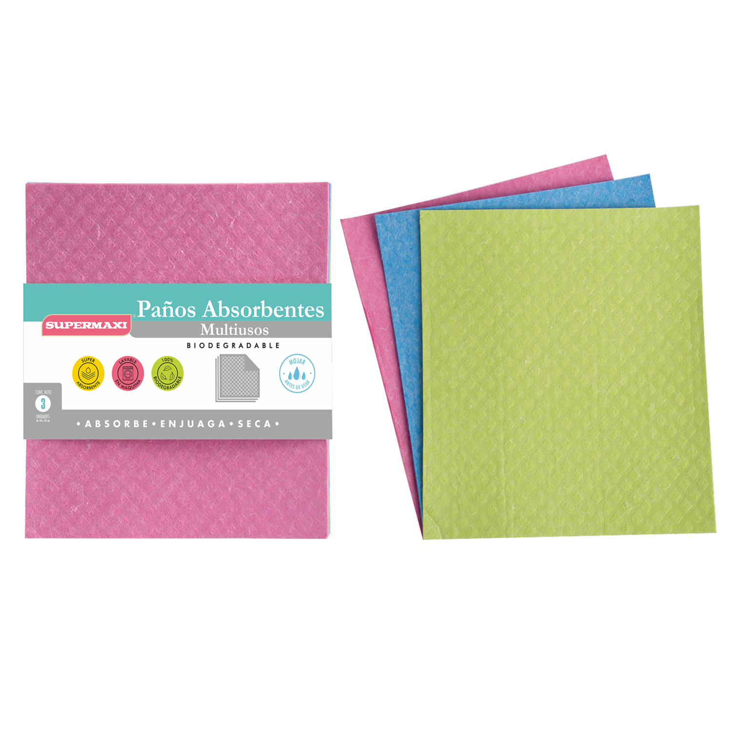 Paños Absorbente Multiusos SUPERMAXI X 3 Uds