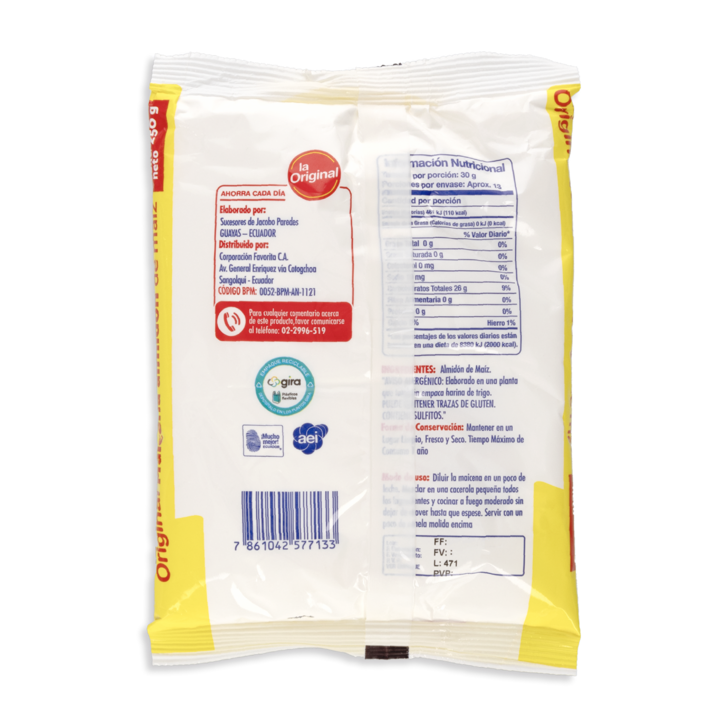 Maicena Natural LA ORIGINAL 250 G