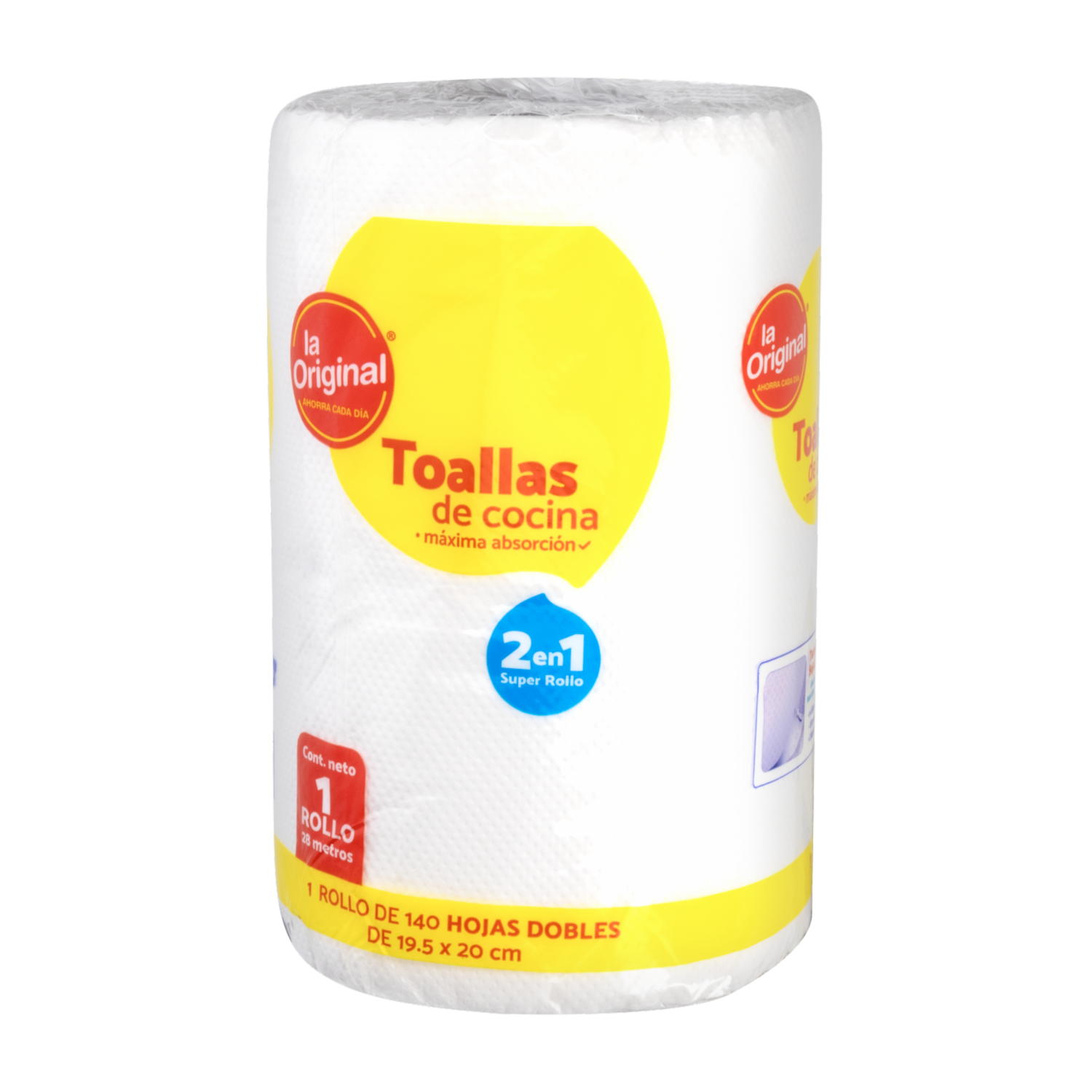 Toallas De Cocina 2 En 1 19,5X20 Cm LA ORIGINAL X 28 Metros