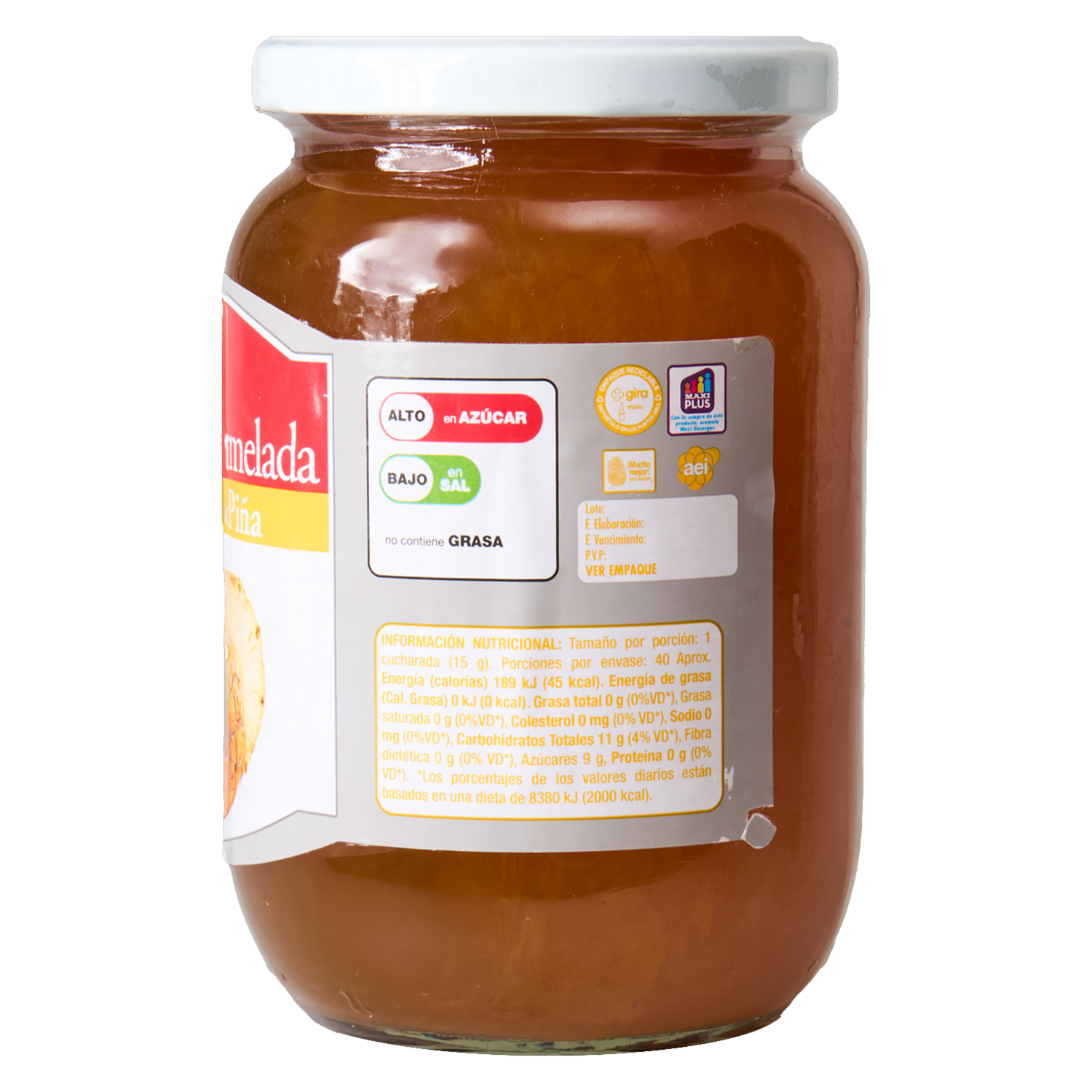 Mermelada De Piña SUPERMAXI 600 G