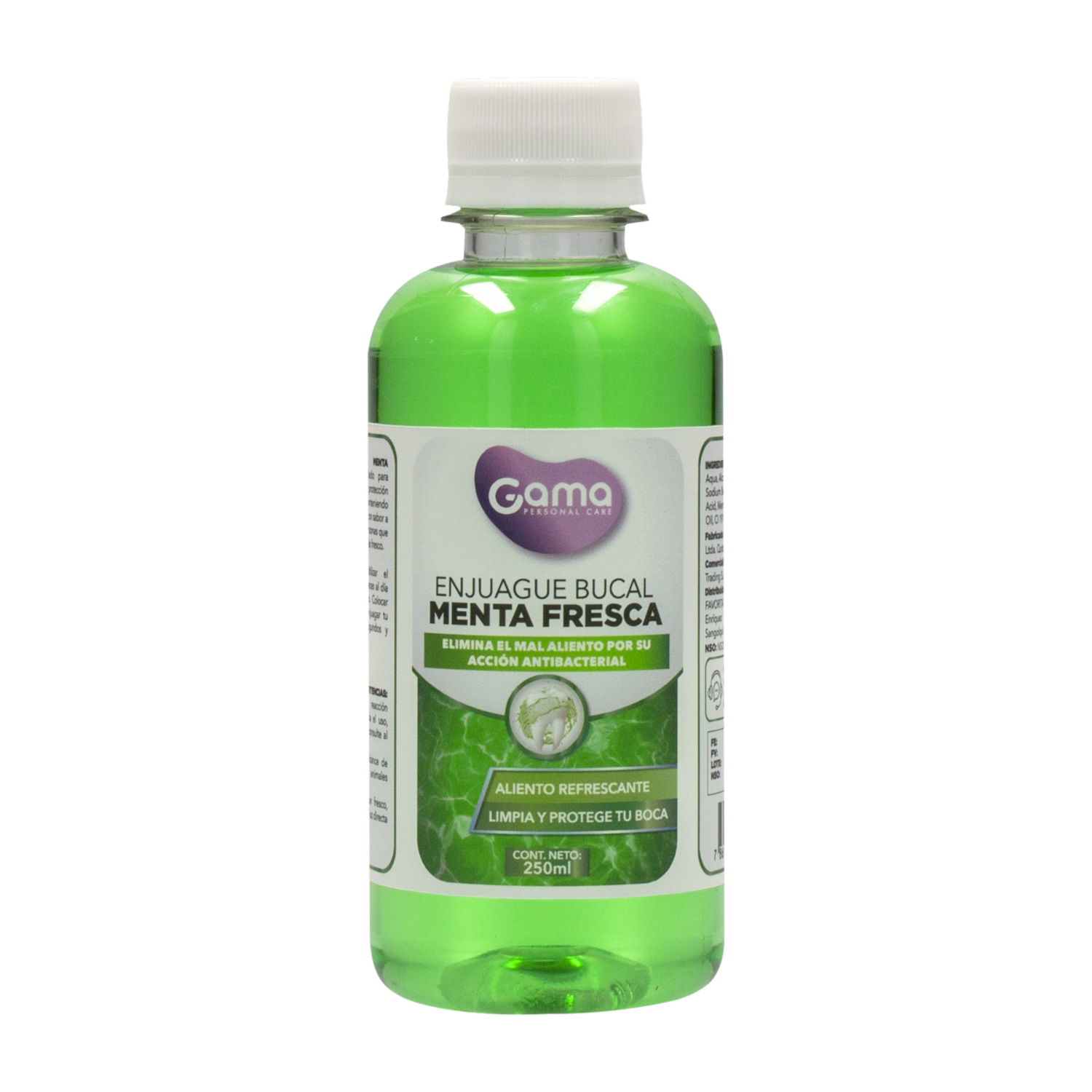 Enjuague  Bucal Sabor Menta Fresca GAMA 250 Ml