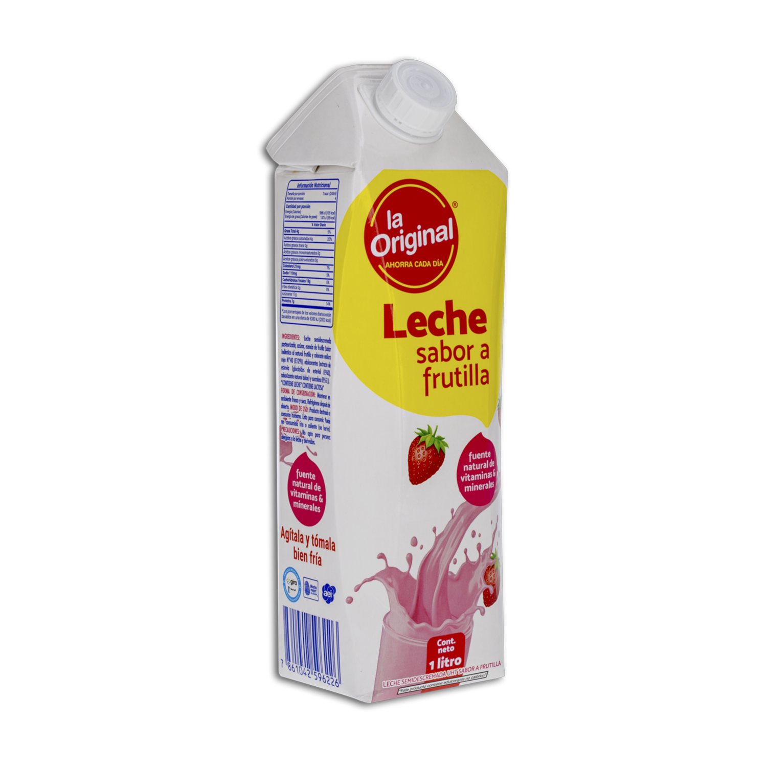 Leche Saborizada De Fresa LA ORIGINAL 1 L