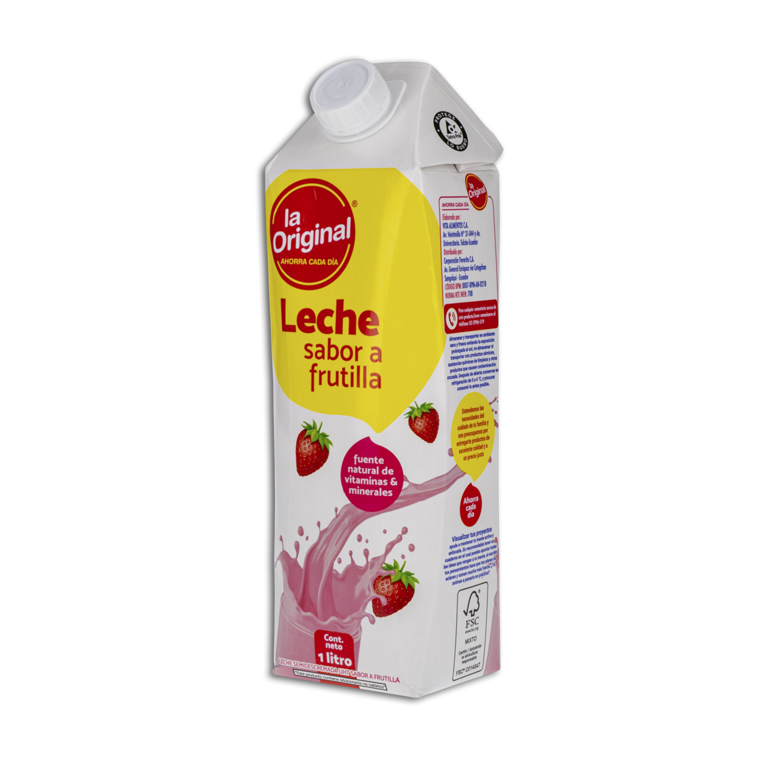 Leche Saborizada De Fresa LA ORIGINAL 1 L