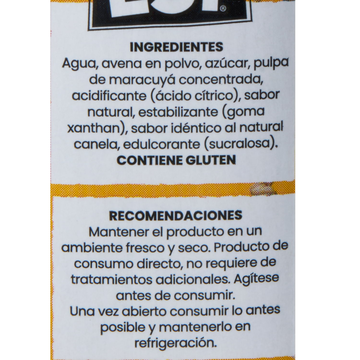 Bebida De Avena Con Maracuyá ESY 200 Ml