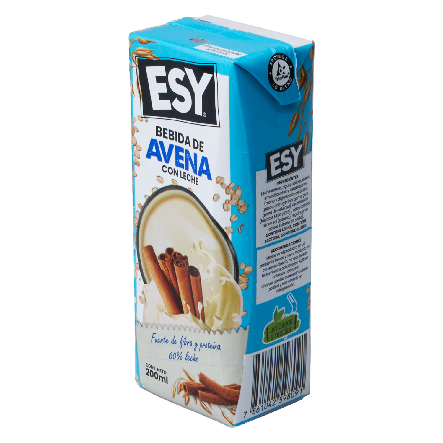 Bebida De Avena Con Leche ESY 200 Ml