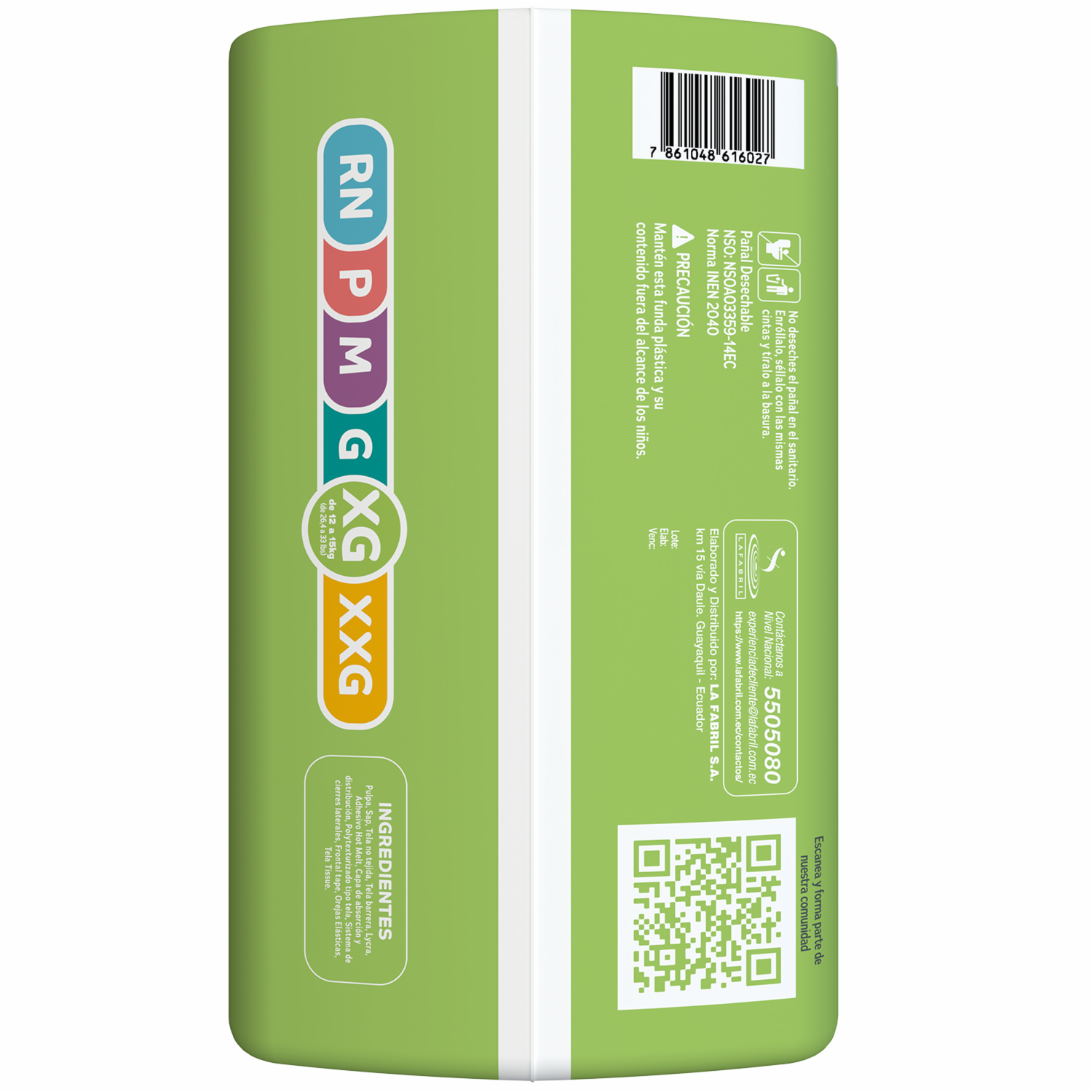 Pañales Desechables Protect Plus Para 12 A 15 Kg Ahorra Pack NAPPIS X 100 Uds
