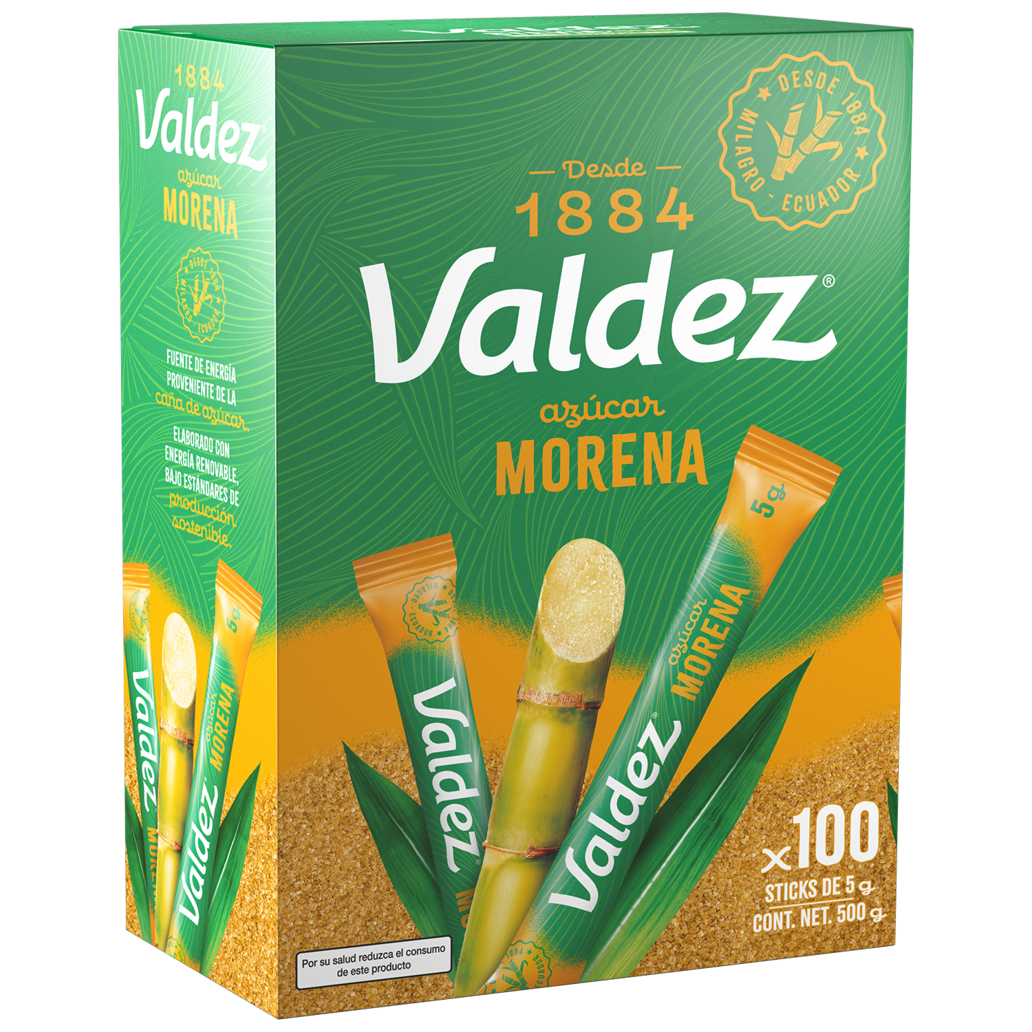 Azúcar Morena En Stick VALDEZ 100 X 5 G